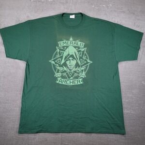 Emerald Archer Graphic T-Shirt Jerzees DC Comics Mens 2XL‎